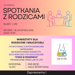 Spotkania i warsztaty dla Rodzicow- listopad 2025