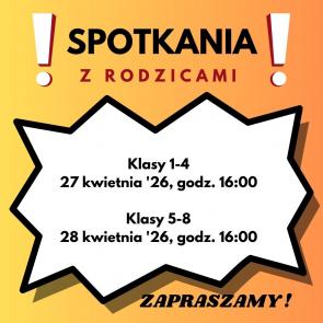 Zebrania z Rodzicami - kwiecień 2026